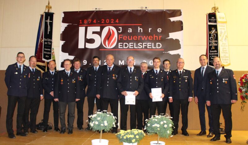 Feuerwehr Edelsfeld startet mit Ehrungs- und Kommersabend die Feierlichkeiten zum 150-jährigen Jubiläum